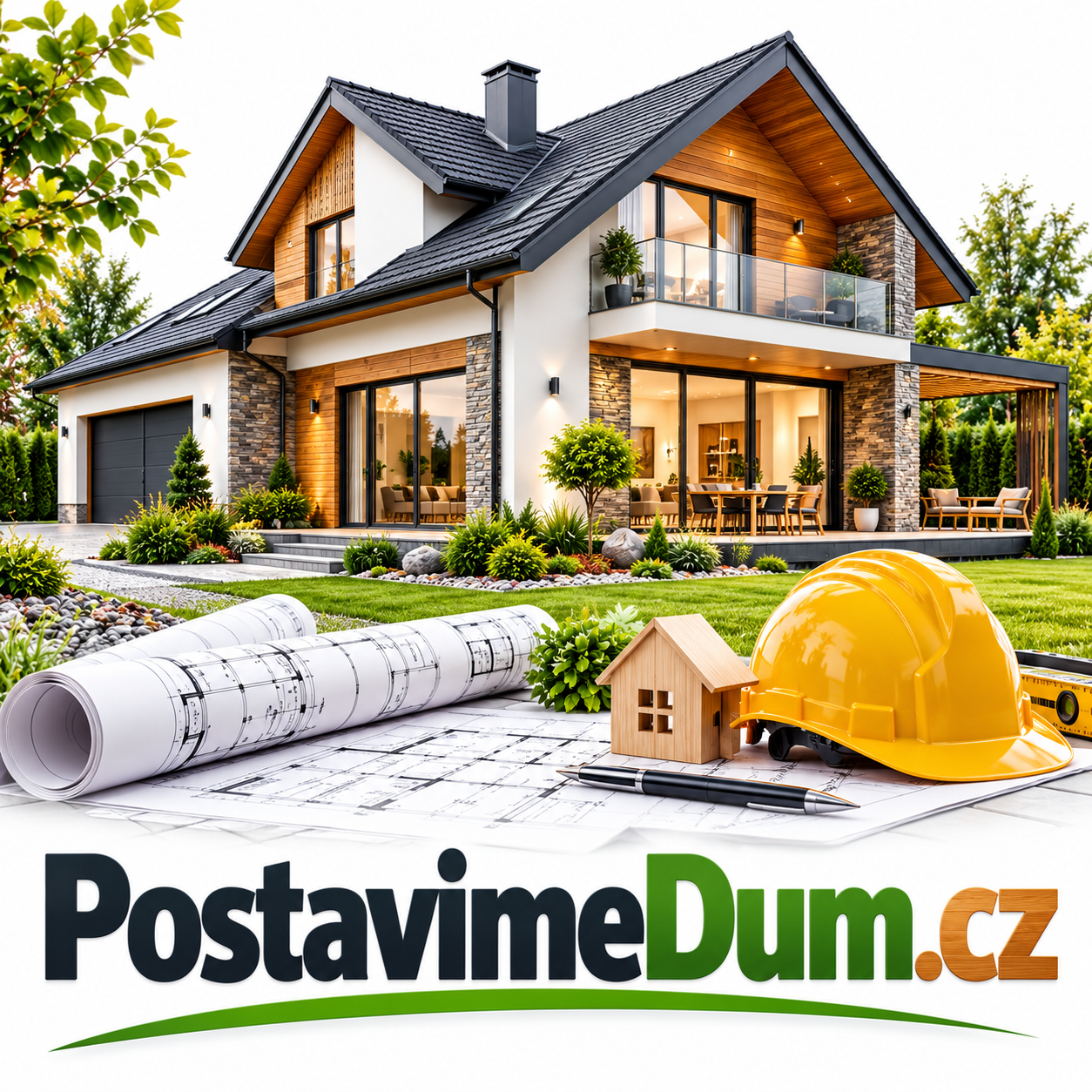 PostavimeDum.cz – prémiová .CZ doména pro stavební firmy, rodinné domy na klíč, dřevostavby a developery