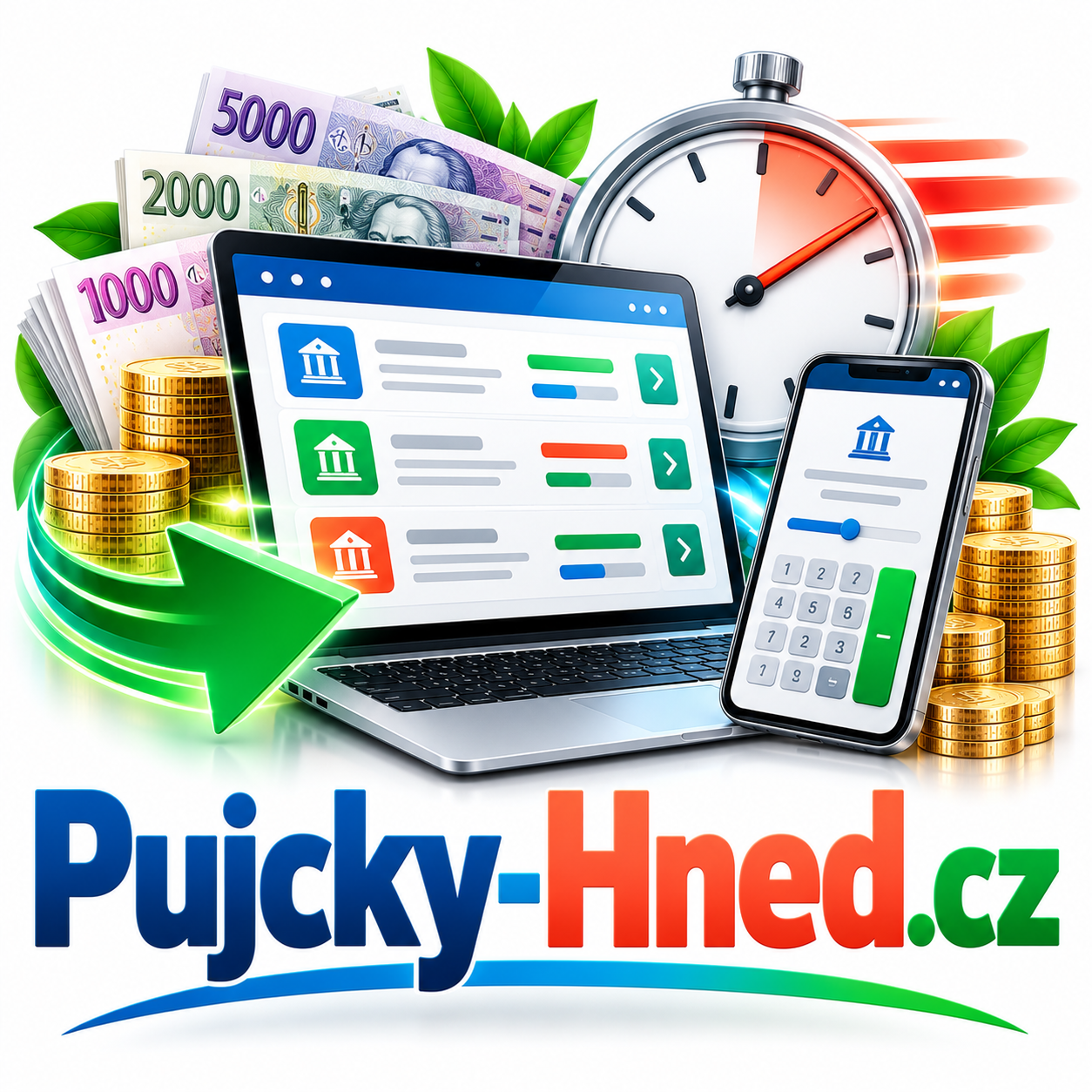 Pujcky-Hned.cz – atraktivní .CZ doména pro rychlé online půjčky, úvěry, finanční srovnávače a zprostředkování financování