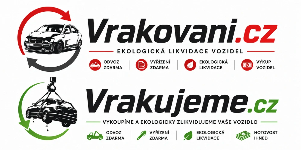 Vrakovani.cz + Vrakujeme.cz – prémiový balíček domén pro ekologickou likvidaci vozidel a autovrakoviště