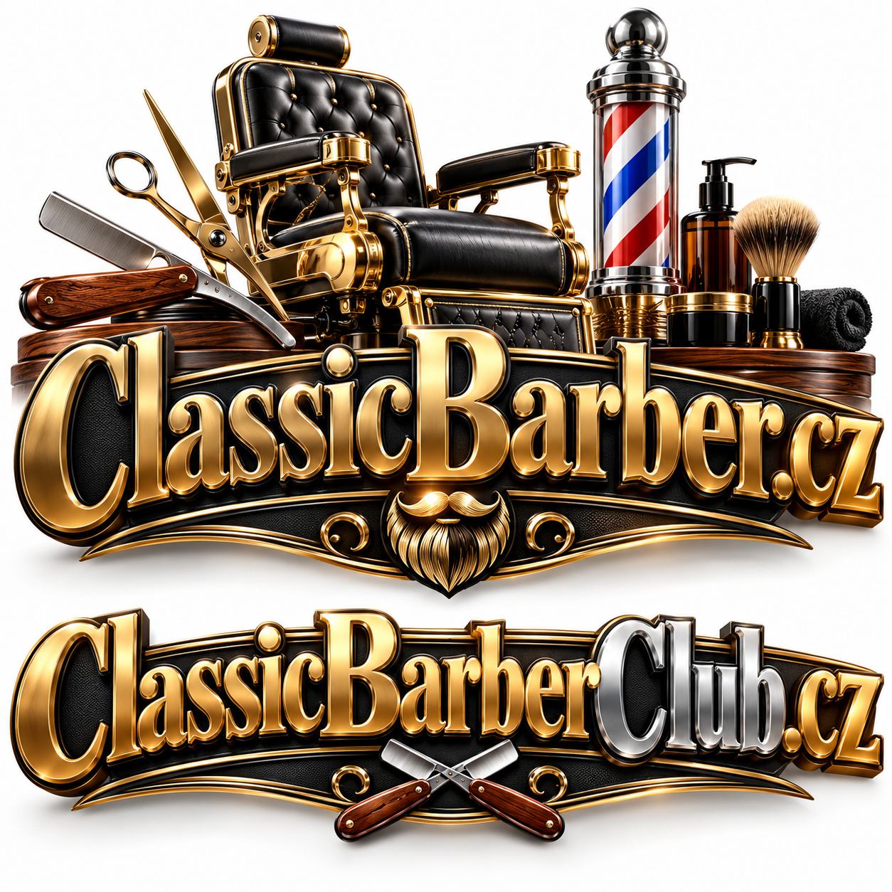 ClassicBarber.cz + ClassicBarberClub.cz – 2 atraktivní .CZ domény pro barbershop, pánské holičství a prémiovou kosmetickou značku (Komisní prodej)