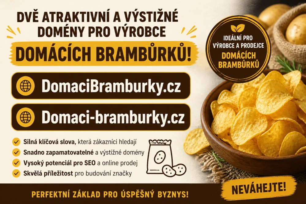 DomaciBramburky.cz & Domaci-bramburky.cz – prémiové domény pro výrobce