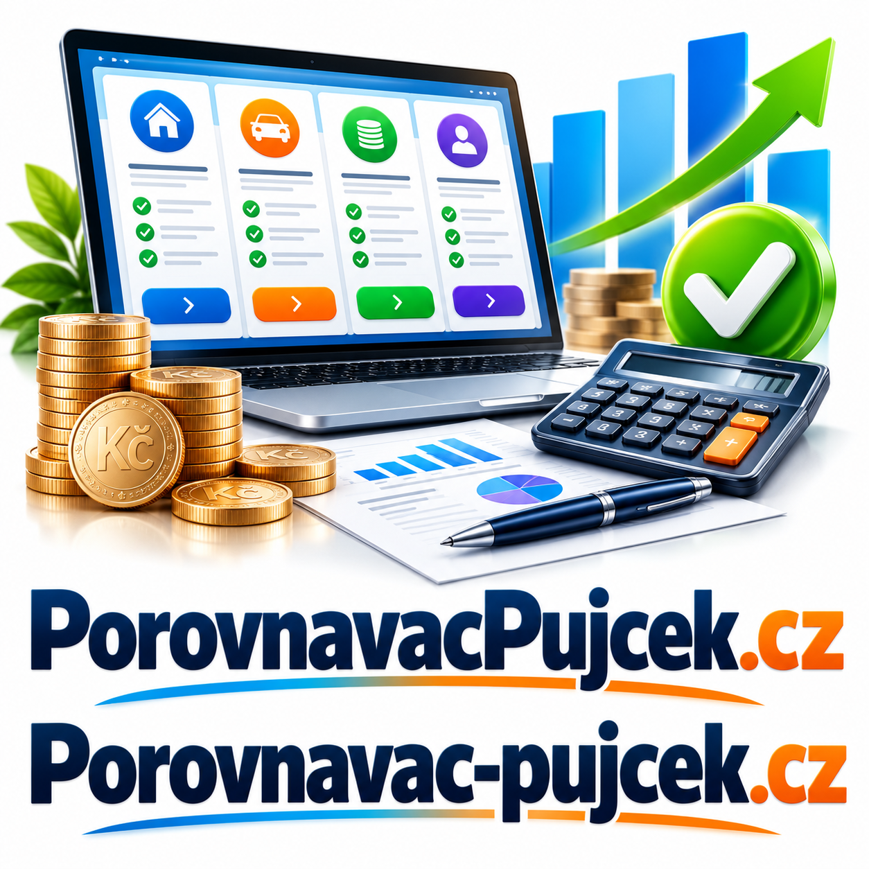 PorovnavacPujcek.cz + Porovnavac-pujcek.cz – 2 prémiové .CZ domény pro srovnávání půjček, úvěrů a finanční služby