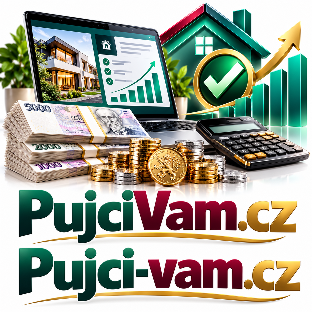 PujciVam.cz + Pujci-vam.cz – 2 krátké prémiové .CZ domény pro půjčky, úvěry a finanční služby