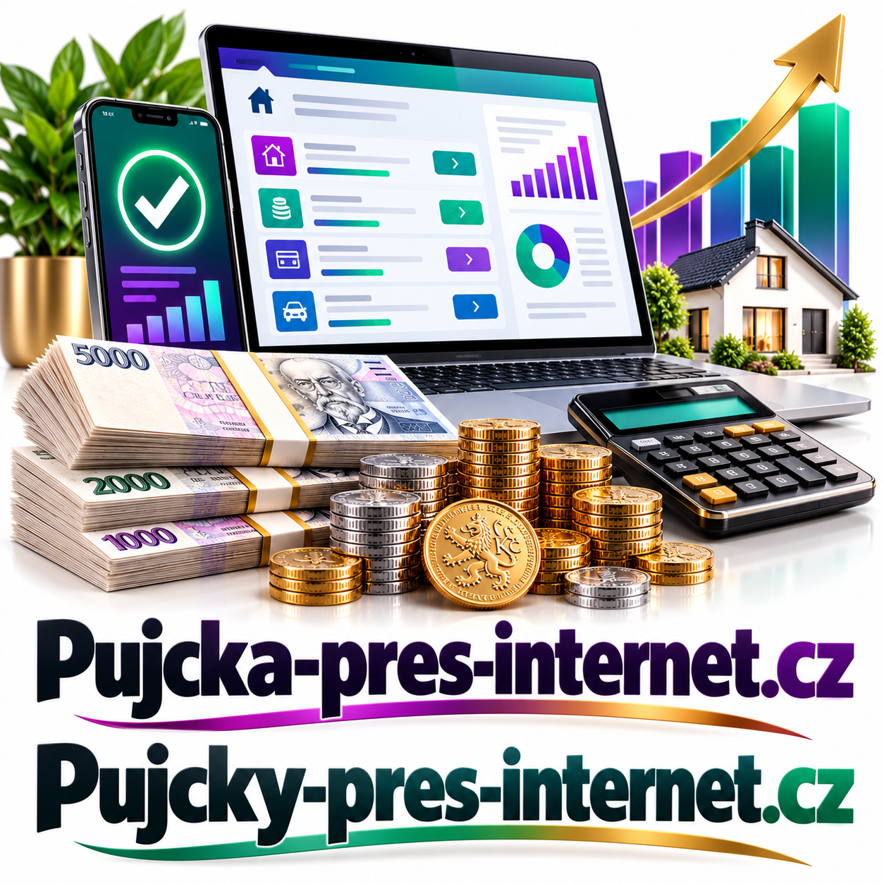 Pujcka-pres-internet.cz + Pujcky-pres-internet.cz – 2 atraktivní .CZ domény pro online půjčky, úvěry a finanční srovnávače