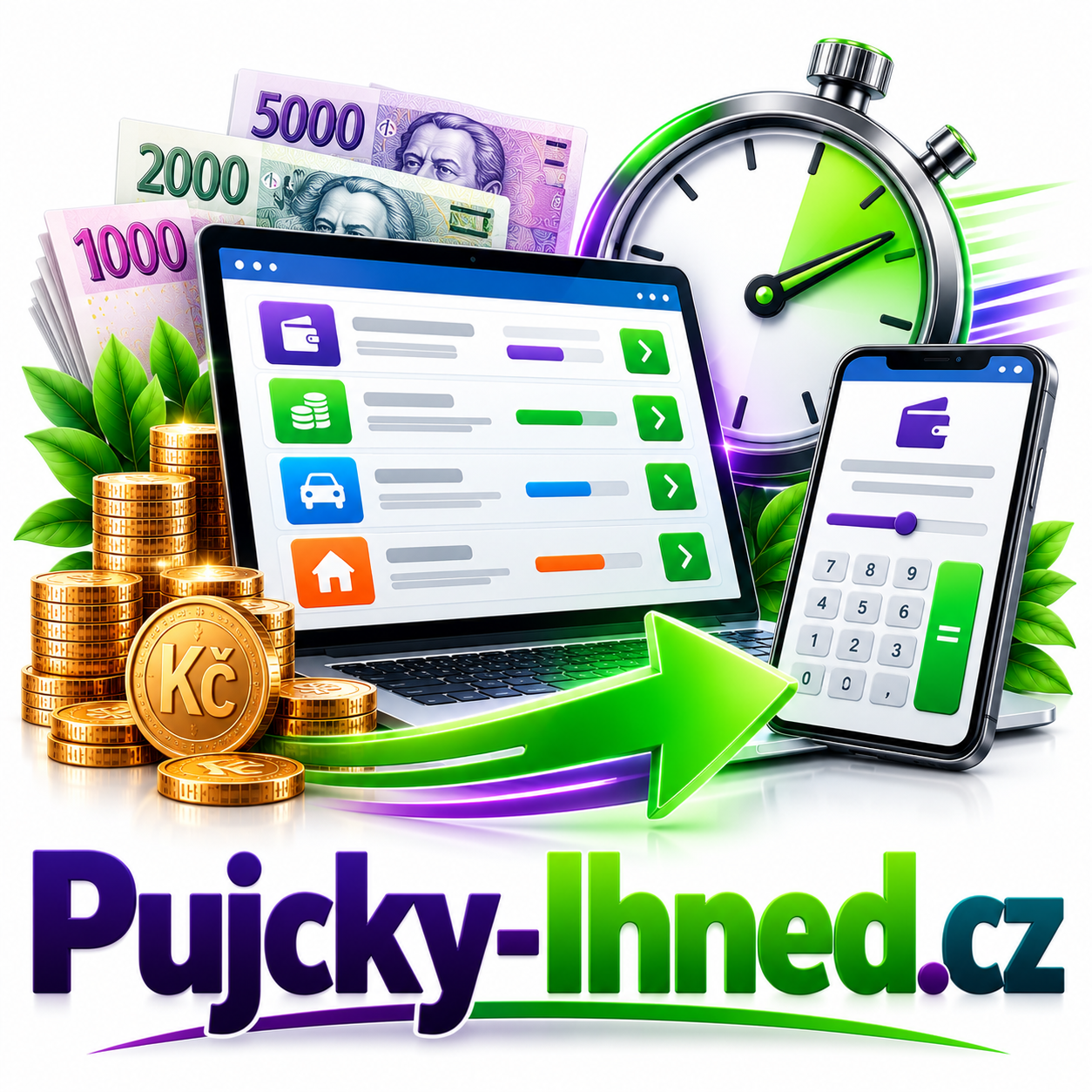 Pujcky-Ihned.cz – atraktivní .CZ doména pro rychlé online půjčky, úvěry, finanční srovnávače a zprostředkování financování