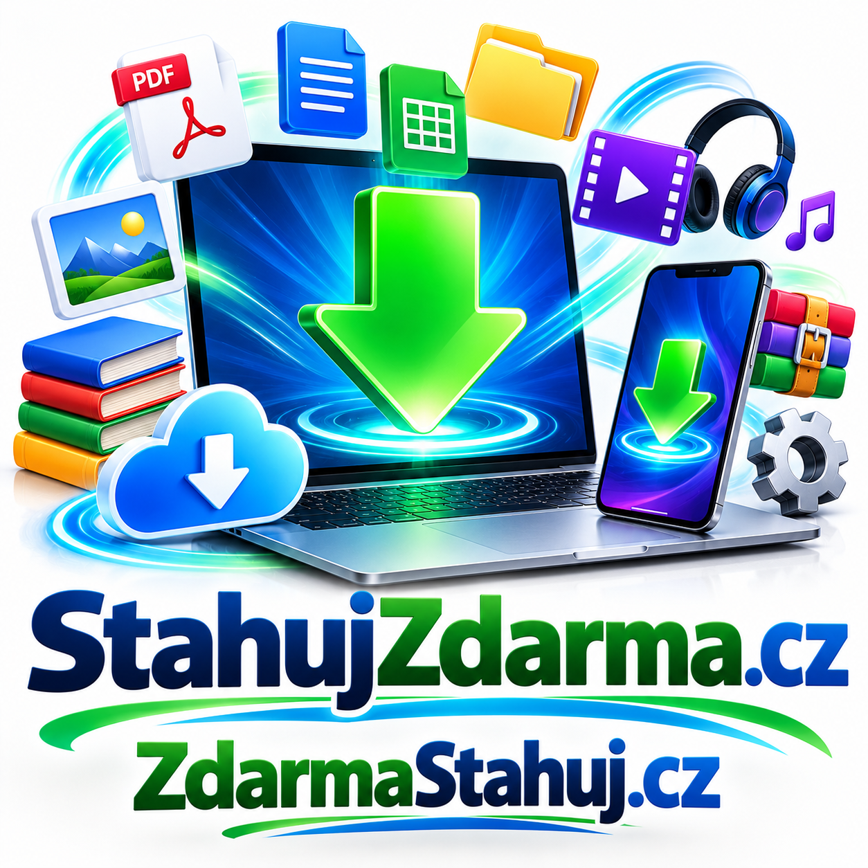 StahujZdarma.cz + ZdarmaStahuj.cz – 2 atraktivní .CZ domény pro download portál, software, aplikace a digitální obsah