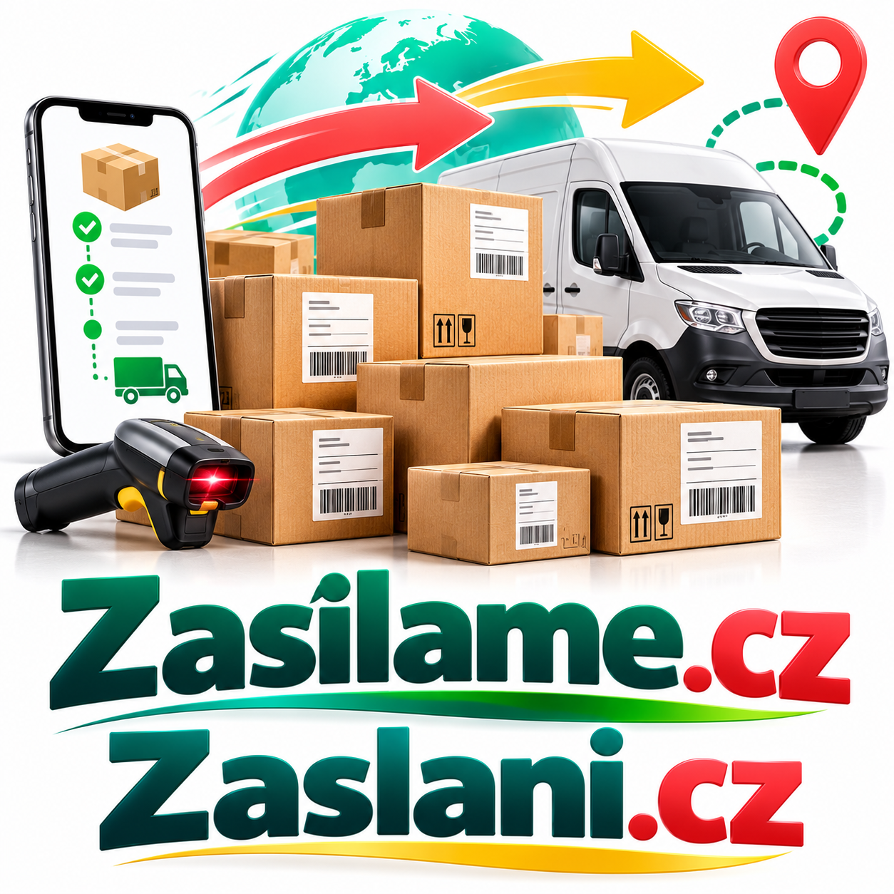 Zasilame.cz + Zaslani.cz – 2 prémiové .CZ domény pro přepravu zásilek, kurýrní služby, logistiku a e-shopy