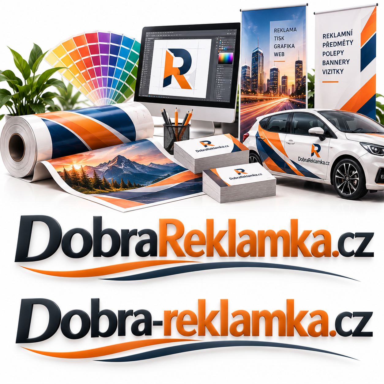 DobraReklamka.cz + Dobra-reklamka.cz – 2 atraktivní .CZ domény pro reklamní agentury, marketing, grafiku a reklamní výrobu