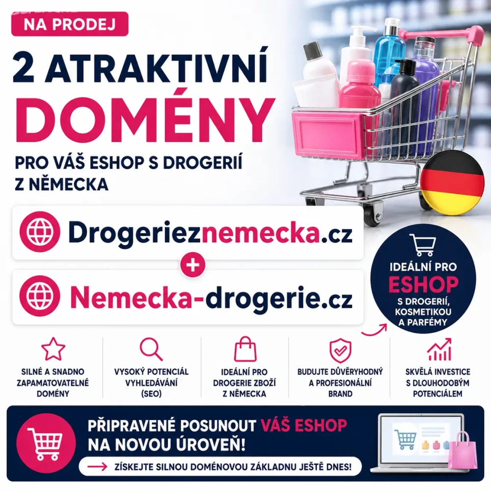 Drogerieznemecka.cz + Nemecka-drogerie.cz – 2 silné .cz domény pro e-shop s německou drogerií