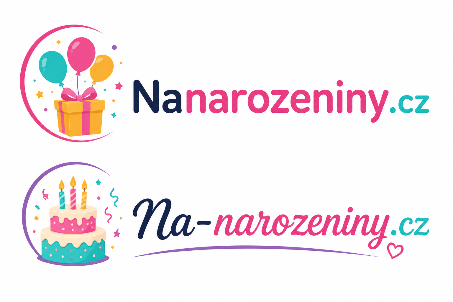NaNarozeniny.cz + Na-narozeniny.cz – 2 atraktivní .CZ domény pro narozeninové oslavy, dárky a párty vybavení