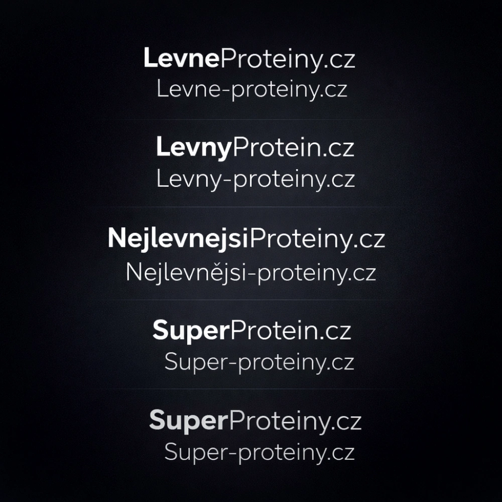 10 prémiových .CZ domén pro proteiny a sportovní výživu – kompletní balíček