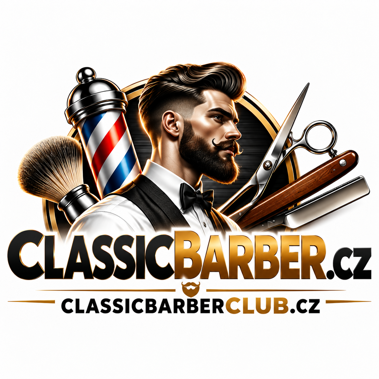 ClassicBarber.cz + ClassicBarberClub.cz – 2 atraktivní .CZ domény pro barbershop, pánské holičství a prémiovou kosmetickou značku (Komisní prodej)