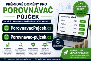 PorovnavacPujcek.cz & Porovnavac-pujcek.cz – silné domény pro srovnávač půjček a finanční portál